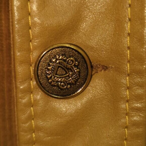 Cresco 40 Brown Corduroy Faux Leather Western Jacket Mens Vintage 70s Mod Coat - Picture 5 of 9